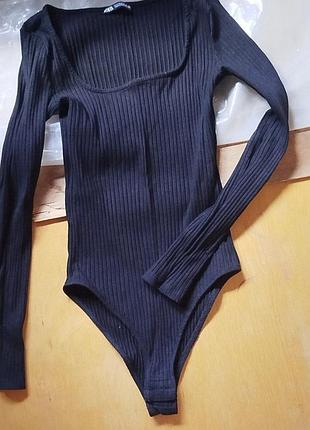 Черное боди zara размер xs