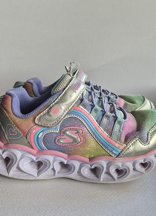 Кросівки на дівчинку skechers - heart lights, 31 р.(19,5 см)