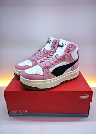 Рожеві кеди puma rebound femme mid sd замшеві оригінал 37–38