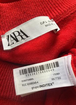 Червоний джемпер  zara р.л 4