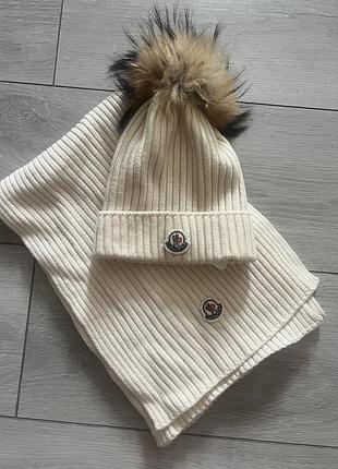 Шапка шарф moncler