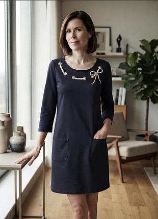 Жіноча домашня міді-сукня з кишенями laura ashley