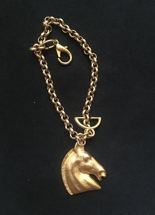 Коллекционный винтажный подвес-браслет голова лошади (equestrian style)