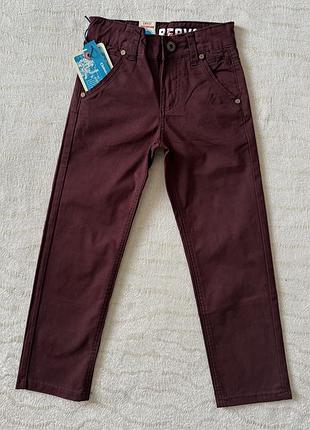 Демісезонні котонові штани на для хлопчика зріст 116-140 6-10 років