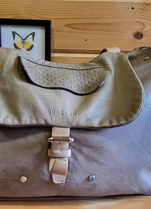 Кожанная сумка longchamp