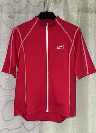 Женская красная велосипедная футболка велофутболка gore bike wear l (48-50)