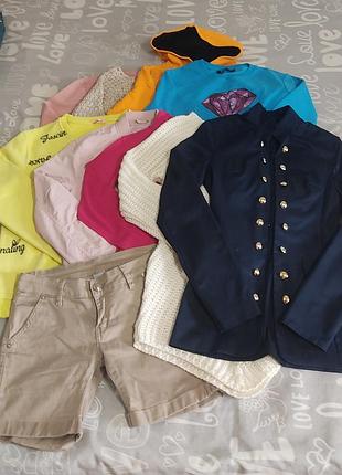 Лот одягу розмір s ( xs як легкий оверсайз) 🛍️ піджак / жакет/ світер / світшот / лонгслів / гольф / водолазка / худі / вітрівка /