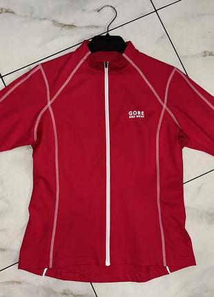 Женская красная велосипедная футболка велофутболка gore bike wear l (48-50)