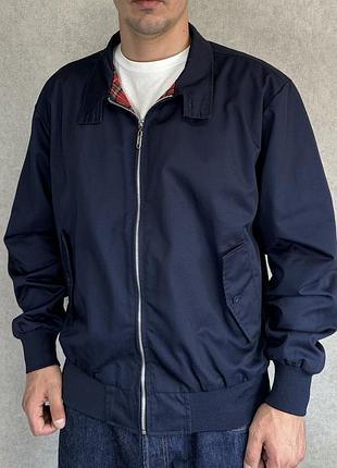 Куртка харінгтон в стилі lonsdale baracuta вінтаж, темно-синя, розмір xl-l