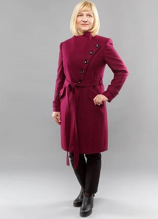 Пальто вовняне vil'ni ковентрі бордовий 64