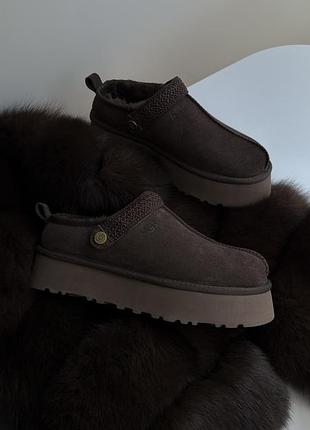 Новинка 39 р. жіночі ugg tazz platform slipper коричневі шоколадні