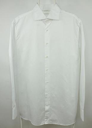 Преміальна білосніжна сорочка рубашка suitsupply white egyptian cotton slim fit formal shirt men's