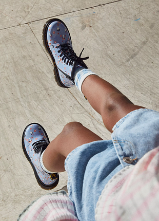 Dr. martens junior 1460 patent woodland оригинальные ботинки