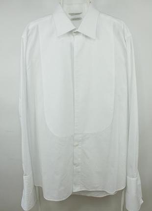 Преміальна формальна сорочка на запонках suitsupply white tuxedo dress cufflinks slim fit formal shirt