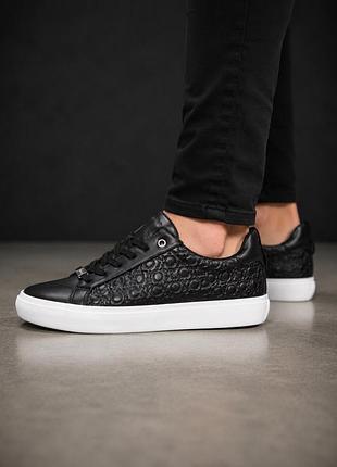 Жіночі кеди calvin klein vulc lace up mono mix 41 чорні з білою підошвою (12346105)
