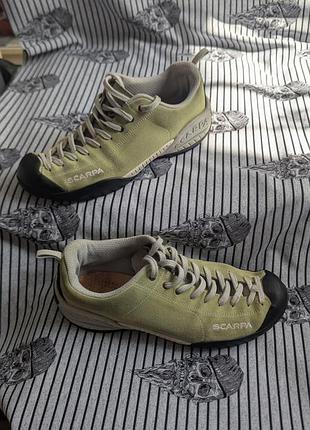 Кросівки scarpa vibram замшеві трекінгові, устілка 25 см