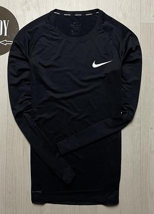 Мужской компрессионный лонгслив nike pro dri-fit, размер m
