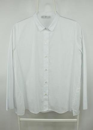 Премиальная белоснежная рубашка рубашка whyci milano white stretch poplin shirt women's