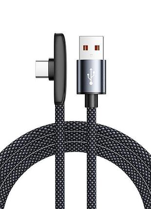 Кабель зарядки угловой type c / usb 1,5 метра графитовый g1033a1