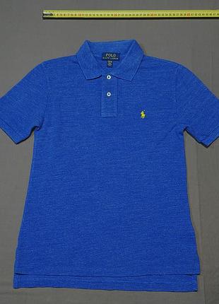 Плечи 37 см polo ralph lauren size м(10-12) серо синее поло 
100% cotton