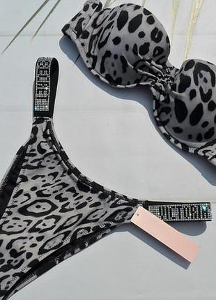 Купальник бандо зі стразами вікторія сікрет victoria's secret