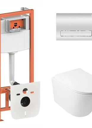 Готовое решение qtap для ванной комнаты: подвесной унитаз swan ultra quiet 485 x 360 x 320 + комплект инсталляции nest 4 в 1