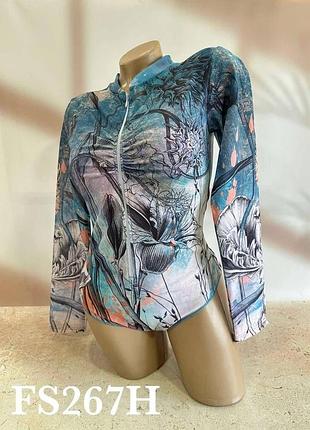 Купальник бирюзовый на молнии с солнцезащитным эффектом spf м,l.2xl xl