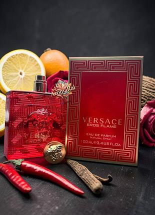 Versace eros flame edp 100 мл чоловічі парфуми – пряно-деревні, апельсин, грейпфрут, розмарин, ветивер, деревина, стійкі, шлейфові