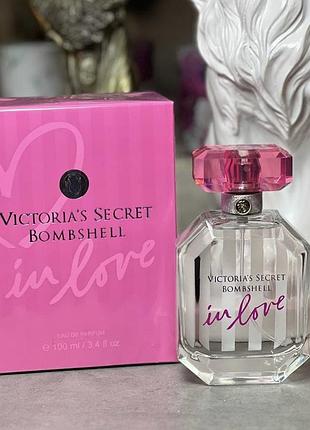 💗 жіноча туалетна вода victoria's secret bombshell in love (вікторія сікрет бомбшелл ін лав) 100 мл. стійкий квітково-фруктовий