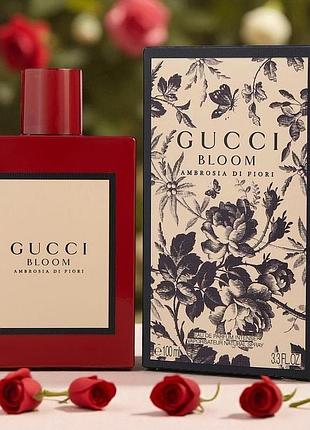 🔥 женская парфюмированная вода gucci bloom ambrosia di fiori (звуч блум амброзия ди фиори) 100 мл. устойчивый цветочный аромат