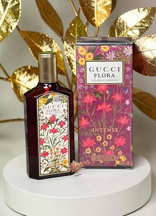 🌸 женская парфюмированная вода gucci flora gorgeous gardenia intense (гуччи флора гордес гардения интенс) 100 мл цветочные сладкие
