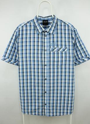 Качественная рубашка тенниска jack wolfskin short sleeve napo river trekking shirt