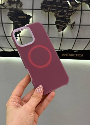 Неоновий чохол з мікрофіброю для iphone 16 pro max,чохол-накладка для айфон 16 pro max (бордовий)