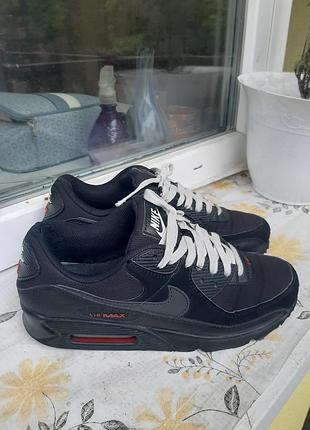 Nike air max 90 black/sport red-white dc9388-002