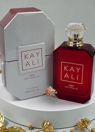 Женская парфюмированная вода kayali eden juicy apple (кальяли идэн джуси эппл) 100 мл фруктовые сладкие ягидные стойкие шлейфовые