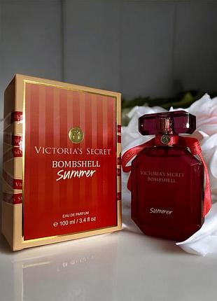 🔥 женский парфюм victoria’s secret bombshell summer (виктория сикрет бомбшел самур) 100 мл. фруктово-цветочный аромат