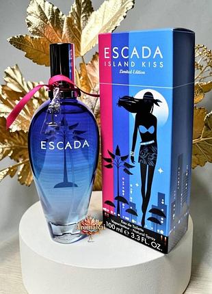 Стійка жіноча туалетна вода escadа island kiss (ескада айленд кіс) 100 мл. фруктово-квітковий аромат