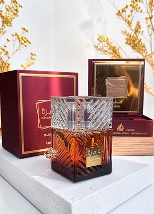 🔥 унісекс парфумована вода lattafa perfumes khamrah dukhan (латафа хамра духан) 100 мл східні пряні солодкі гурманські стійкі
