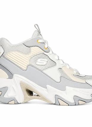 Жіночі кросівки skechers staminav3 сірі на масивній підошві 37,38