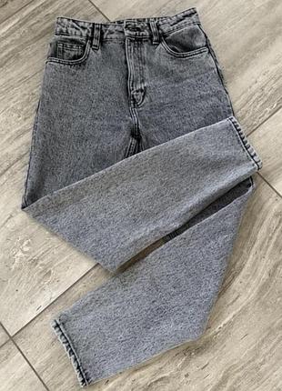 Джинси 👖 zara mom щільні сірі