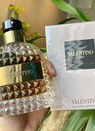 🔥 чоловіча туалетна вода valentino uomo (валентино уомо) 100 мл стійкий деревній свіжий шкіряний солодкий аромат