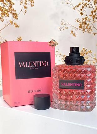 🌸 жіноча парфумована вода valentino donna born in roma (валентино донна борн ін рома) 100 мл деревинні квіткові східні солодкі ст