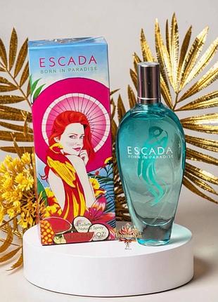 Жіноча туалетна вода escadа born in paradise (ескада борн ін парадайз) 100 мл. фруктово-квітковий аромат