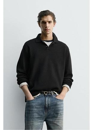 Мʼяка трикотажна сорочка поло zara