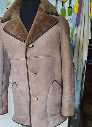 Genuinе sheepskin натуральная теплейшая  дубленка на толстой овчине англия