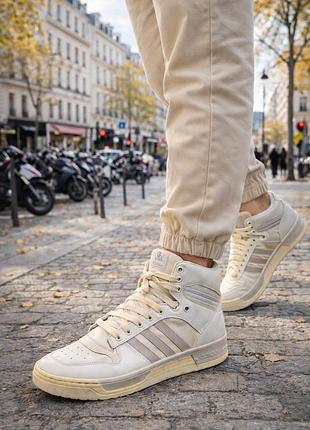 Кроссовки adidas rivalry hi натуральная кожа