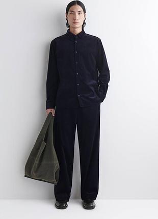 Брюки мужские cos corduroy relaxed-fit wide-leg trousers / 50