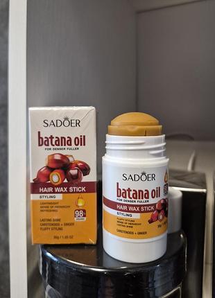 Воск для укладки волос sadoer batana oil for denser fuller hair wax stick, 30 г