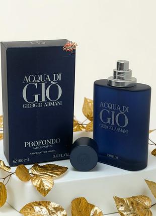 🔥 стойкая мужская парфюмированная вода giorgio armani acqua di gio profondo (джорджио аква ди джио профондо) 100 мл