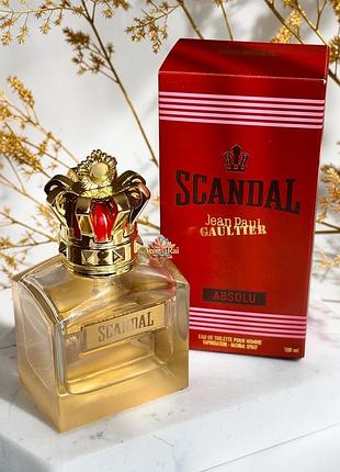 🔥 стойкая мужская парфюмированная вода jean paul gaultier scandal pour homme absolu (жан поль готье скандал абсолю) 100 мл.